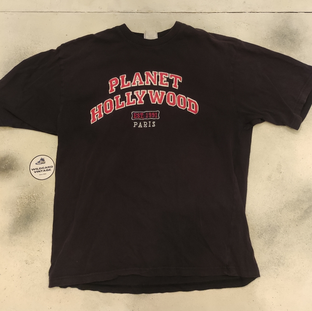Vintage Planet Hollywood 90's Y2K Varsity Patch Shirt
